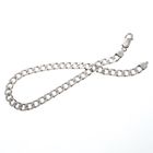 Image 4 of Silver flat gourmet link bracelet | 22 cm