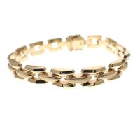 Gold bracelet with fantasy link | 19.5 cm