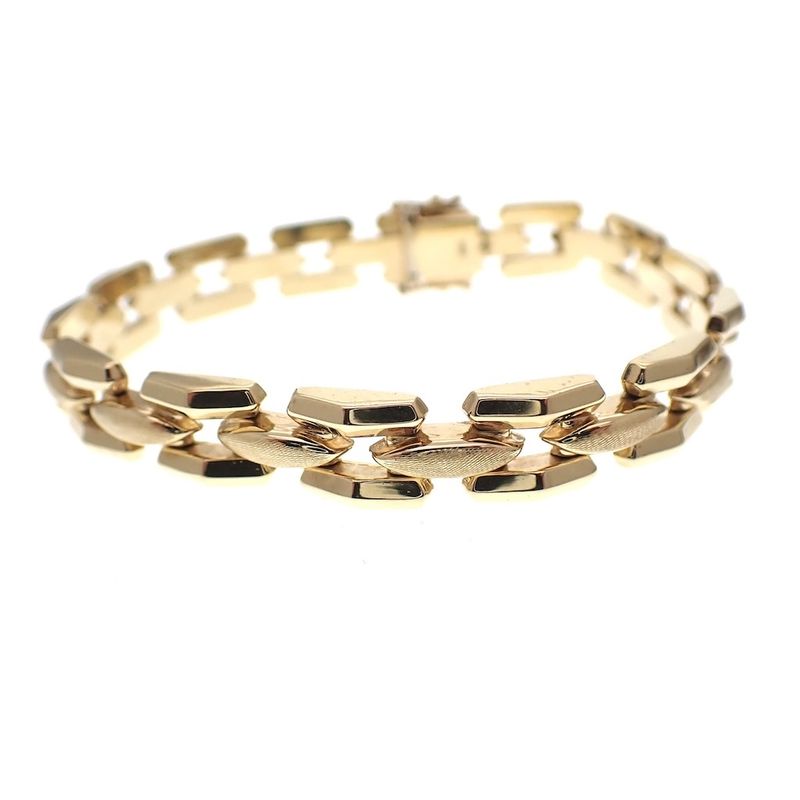 Image 1 of Gold bracelet with fantasy link | 19.5 cm