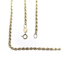 Golden twisted link chain.