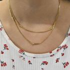 Image 10 of Long gold Venetian link chain.