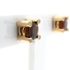 Image 4 of Bron Jewelry gold earrings with citrine and diamonds; 0.04 ct.