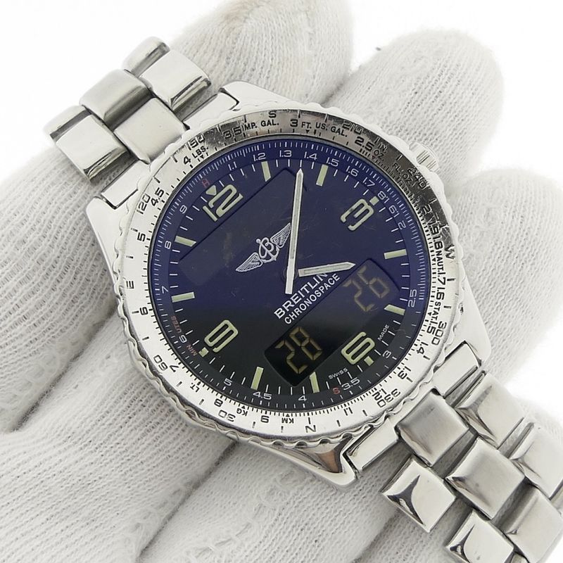 Image 14 of Breitling Chronospace; Analog/digital pilot's watch
