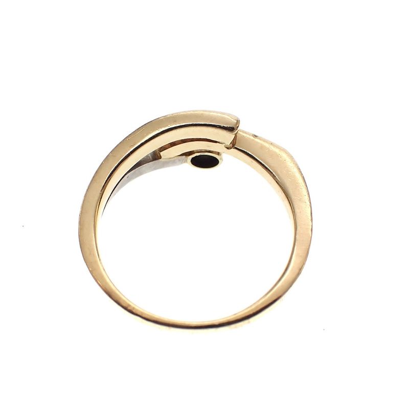 Image 4 of Two-tone gold fantasy ring with 0.04 ct diamond.