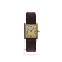 Cartier Tank Vermeil 'Large' 590005; Vintage Unisex Watch with Papers
