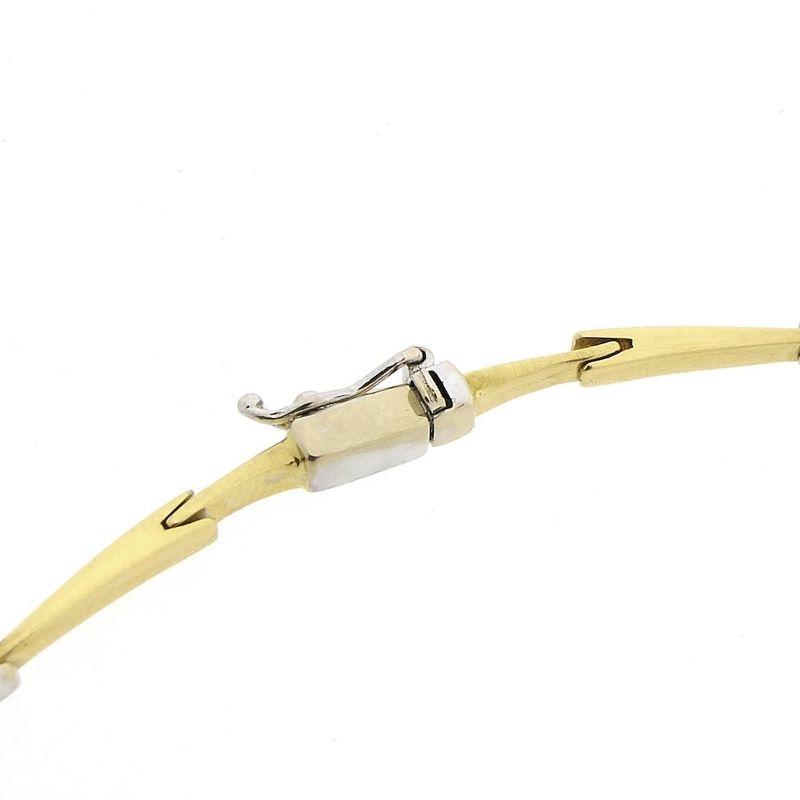 Image 6 of Two-tone gold necklace with diamond; 0.16 ct.