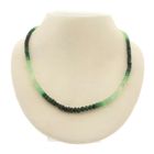Image 1 of Emerald bead necklace with gold clasp