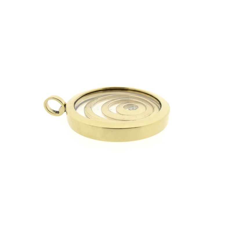 Image 5 of Gold pendant with a spiral and diamond