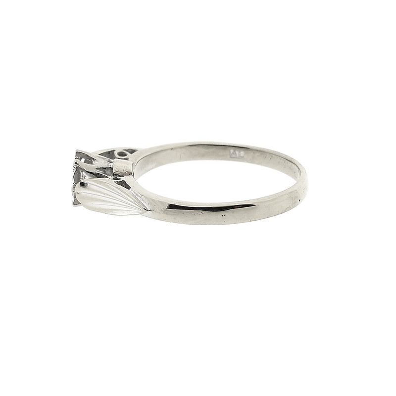 Image 8 of White gold ring with diamond 0.025 ct.