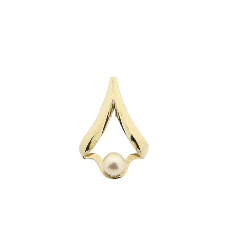 Image 1 of Golden subtle pendant with pearl