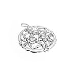 Image 3 of Silver floral pendant