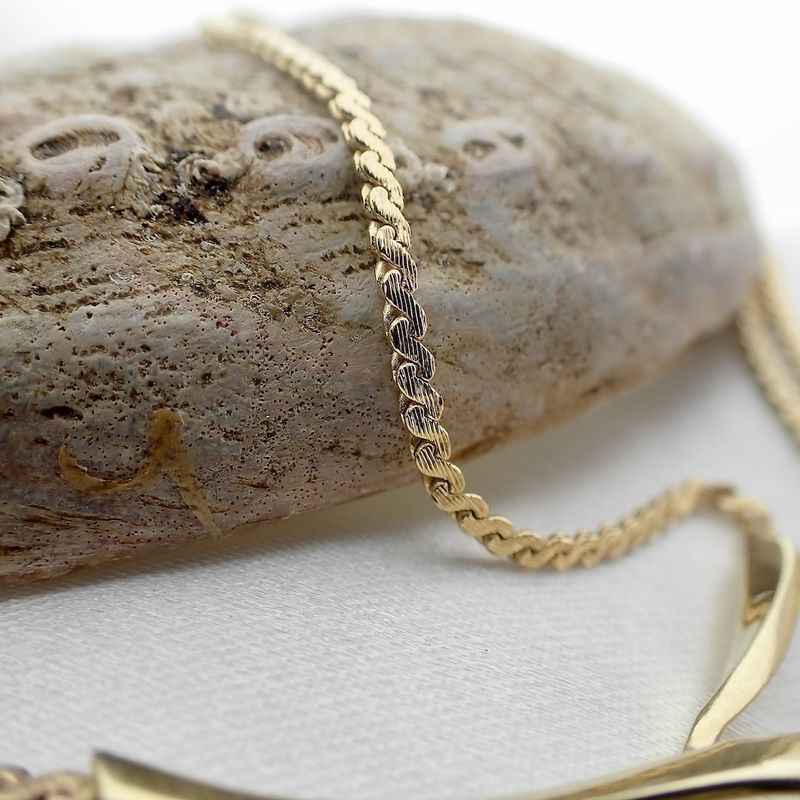 Image 4 of Gold necklace with fixed pendant | 43.5 cm