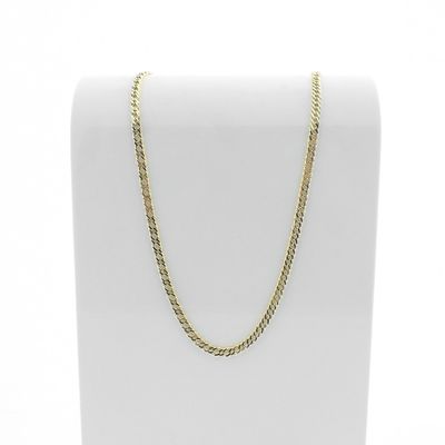 Image 1 of Gold flat gourmet link chain