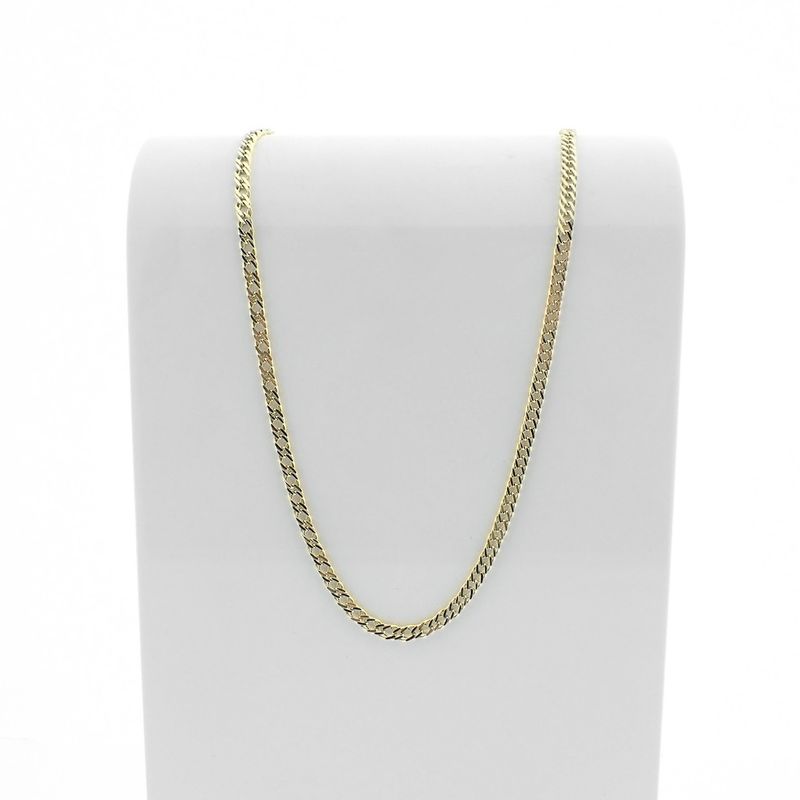 Image 1 of Gold flat gourmet link chain