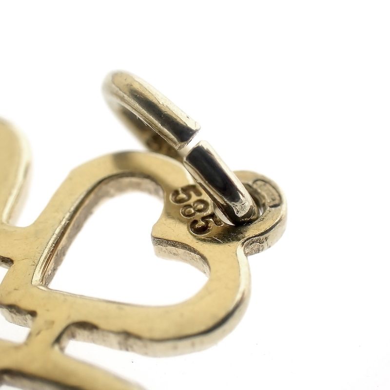 Image 5 of Gold pendant of a four-leaf clover