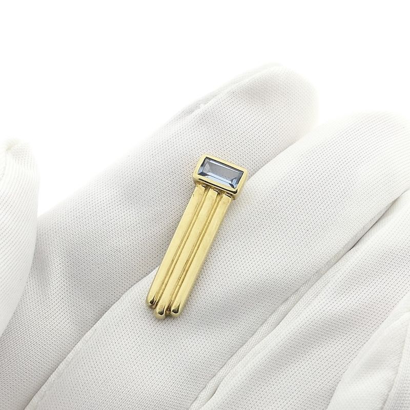 Image 6 of Gold pendant with Aquamarine