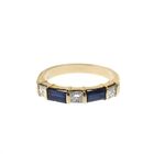 Image 6 of Gold ring with diamond and sapphire | 0.30 ct.