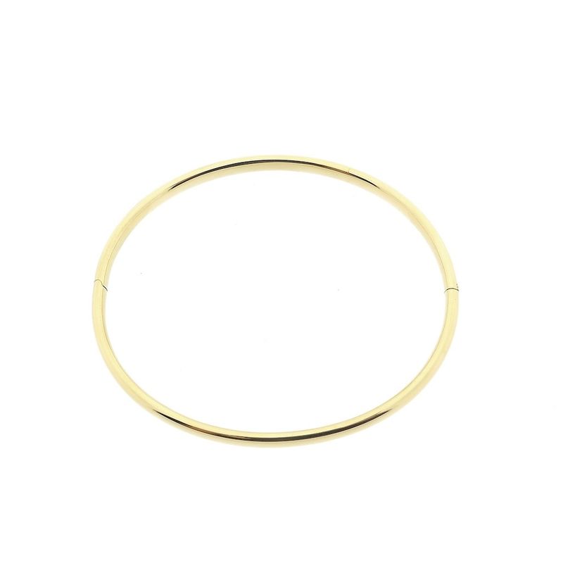 Image 3 of Gold smooth slave bracelet | Ø 60 mm