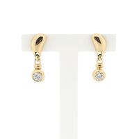 Gold Earrings with Zirconia