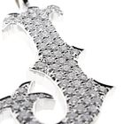 Image 4 of White gold pendant letter J with diamonds 0.345 ct.