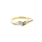 Image 3 of Two-tone gold Diamond ring with 0.08 ct diamond.