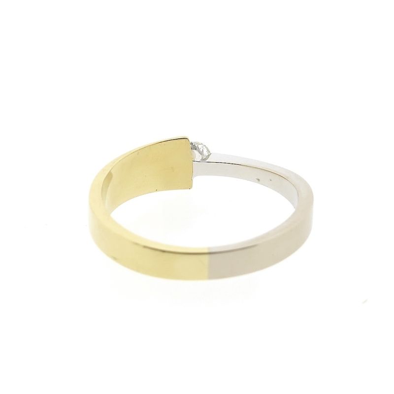 Image 4 of Two-tone gold ring with diamond | 0.17 ct.