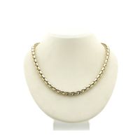 Two-tone gold fantasy link necklace