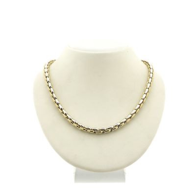 Two-tone gold fantasy link necklace Image 1 of Two-tone gold fantasy link necklace