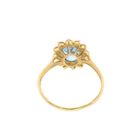 Image 4 of Gold ring with aquamarine and zirconia