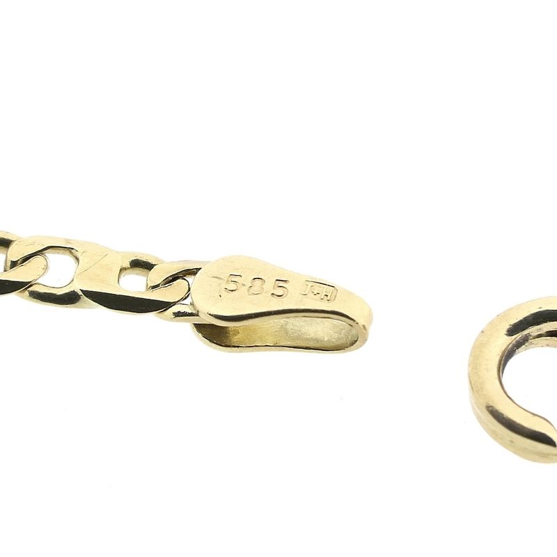 Image 6 of Gold closed Figaro link bracelet