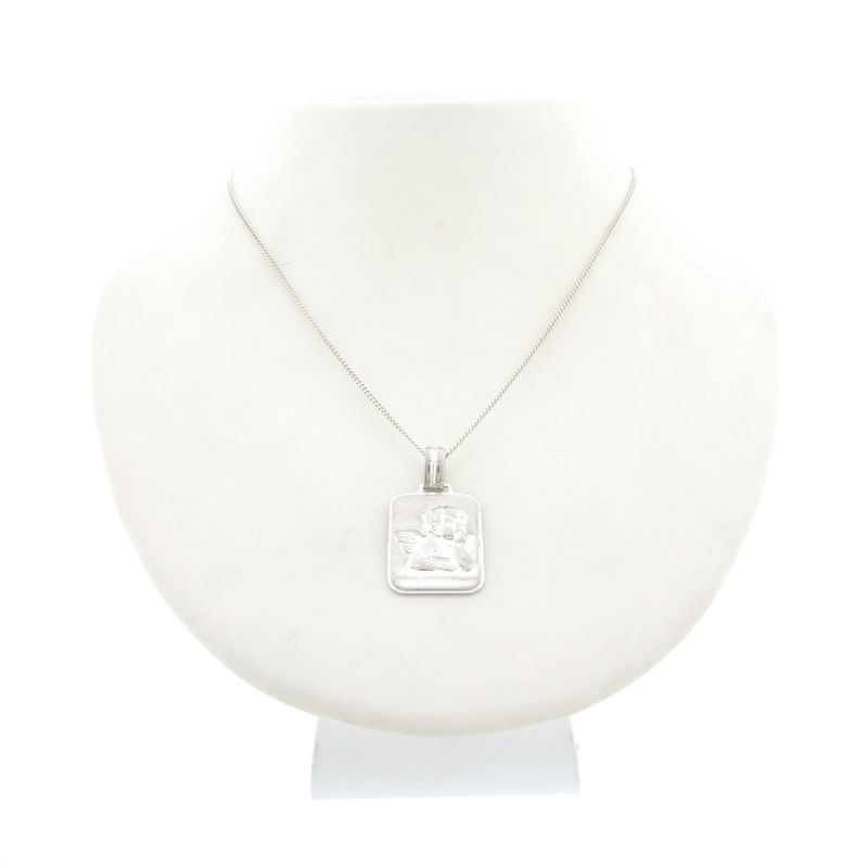 Image 3 of Silver pendant of a guardian angel