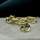 Image 6 of Gold wide anchor link bracelet | 20 cm
