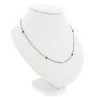 Image 3 of Silver Venetian link necklace with blood coral | 39.5 cm
