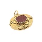 Image 4 of 18 carat gold pendant with goldstone