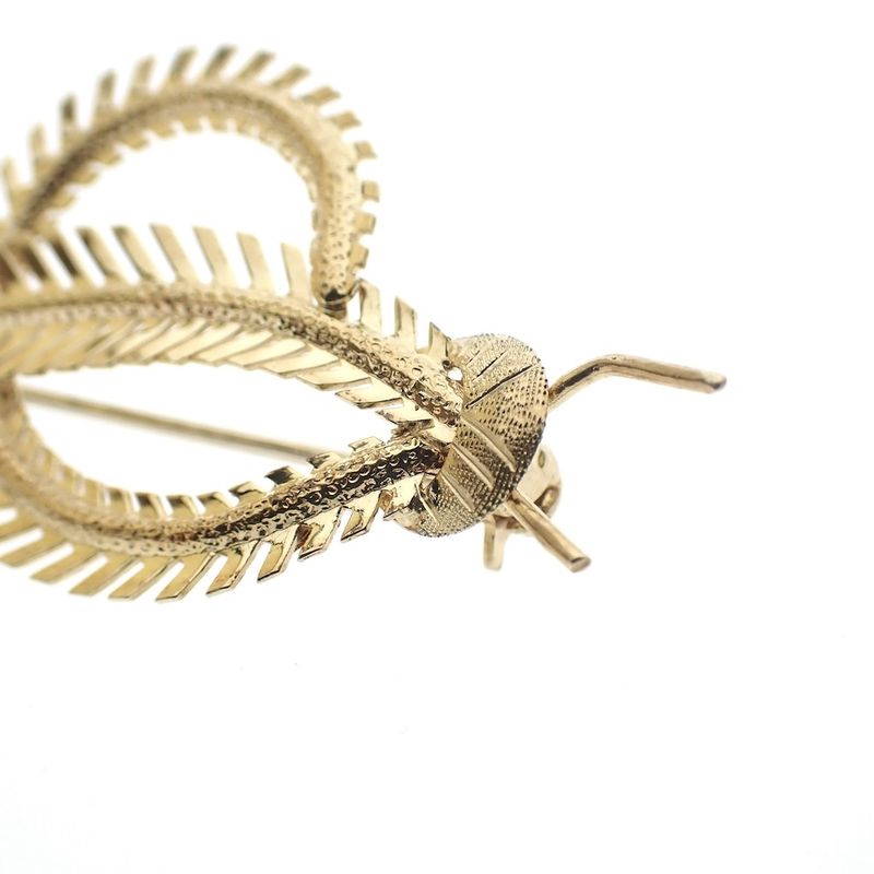 Image 4 of Vintage gold brooch; Insect