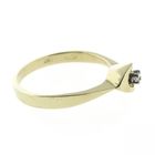 Image 6 of Gold solitaire ring; diamond 0.03 ct.