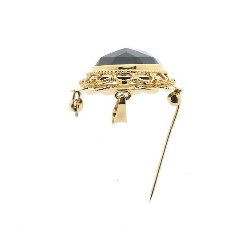 Image 4 of Antique gold brooch/pendant with garnet
