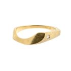 Image 6 of Gold ring with diamond; 0.02 ct.