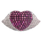 Image 2 of 18 carat white gold ring Kiss; ruby ​​& diamond | 1.02 ct.