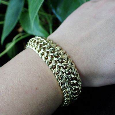 Image 2 of Gold French gourmet link bracelet