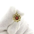 Image 7 of Gold pendant with blood coral