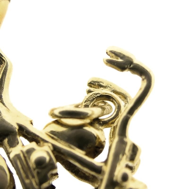 Image 10 of Gold motorcycle pendant | Chopper