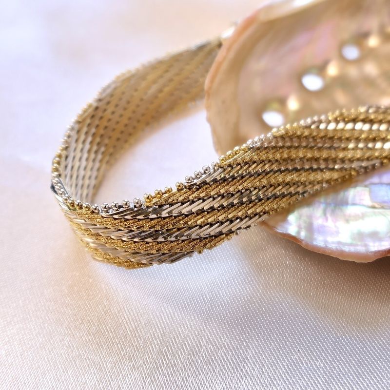 Image 10 of Two-tone gold fantasy link bracelet