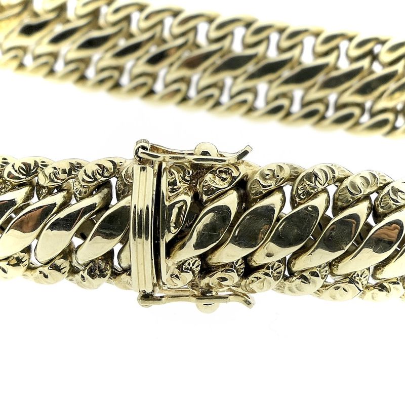 Image 7 of Gold French gourmet link bracelet | 20 cm