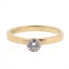 Image 7 of Bicolor solitaire ring with diamond 0.20 ct.