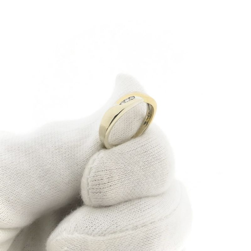 Image 10 of Two-tone gold ring with diamond | 0.015 ct.