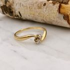 Image 2 of Gold toi et moi ring with diamonds; 0.03 ct.