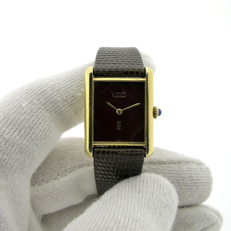 Image 6 of Cartier Tank Vermeil; Vintage mechanical women's watch
