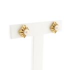 Image 3 of Gold stud earrings with pearl