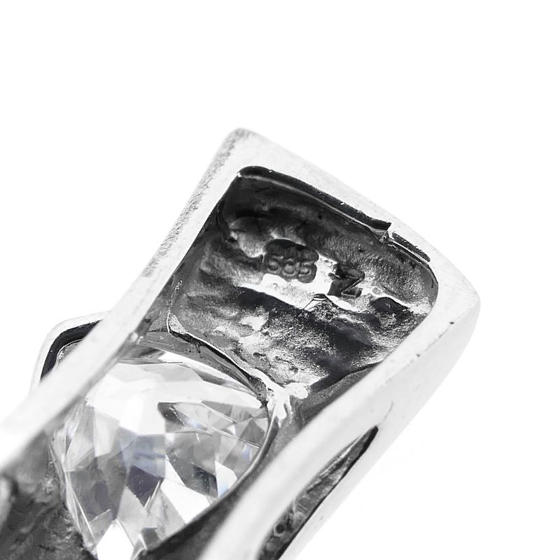 Image 11 of White gold pendant with zirconia